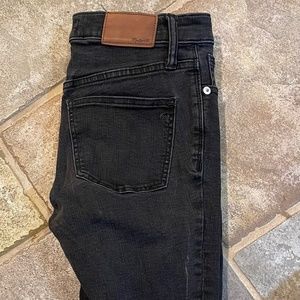 Madewell Dark Grey 9" High Rise Skinny Jeans